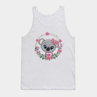 Cute koala and flowers Tank Top